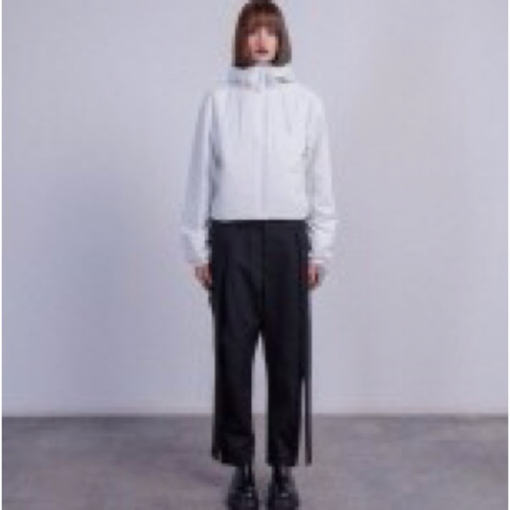 Rains White Bomber Jacket